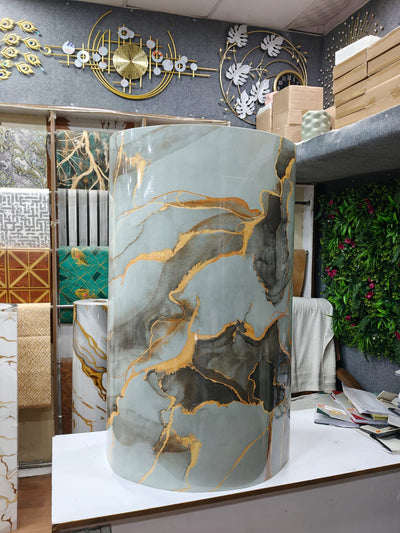 Luxury Grey & Gold UV Marble Sheet