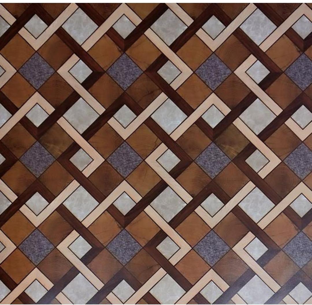 Classic Wooden Geometric Carpet roll size (5*97ft)
