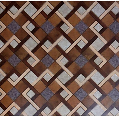Classic Wooden Geometric Carpet roll size (5*97ft)