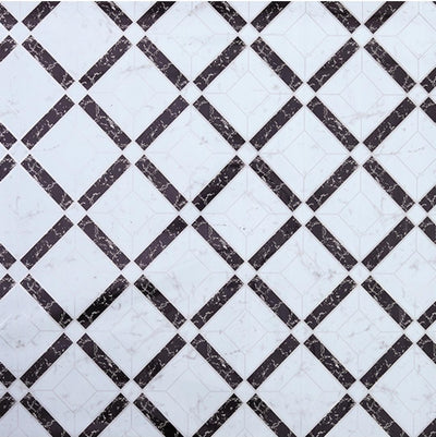 Modern White Geometric Pattern Carpet